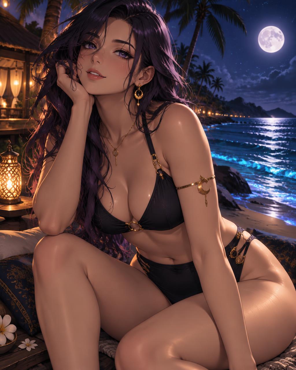 Nova Kai on a moonlit shore